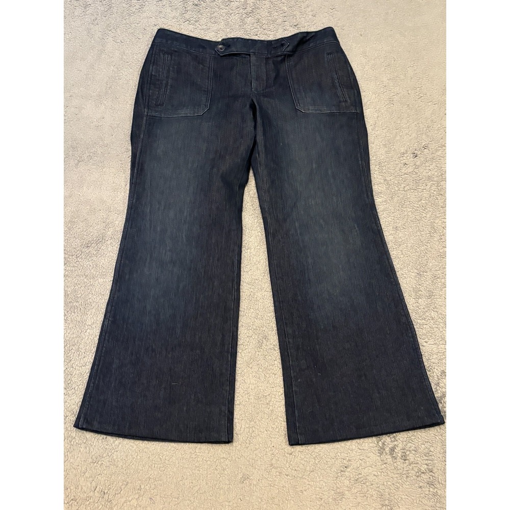 LOFT Ann Taylor Jeans Womens 8 Dark Wash Blue Modern Flare Leg Denim